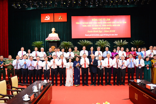 Tổng Bí thư Tô Lâm chúc Tết Đảng bộ, chính quyền, nhân dân TP Hồ Chí Minh