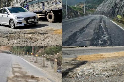 Chưa bàn giao, Quốc lộ 19 qua đèo An Khê đã bong tróc, lún võng mặt đường