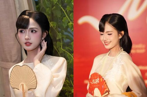 Nữ tiếp viên hàng không Gabriella Bùi dịu dàng trong áo dài