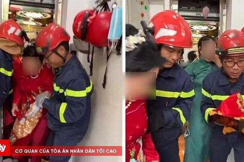 Đi đón dâu, 6 người bị kẹt trong thang máy