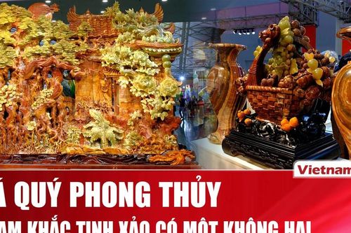 Những tác phẩm chạm khắc đá quý đẹp mê hồn tại Hội chợ Xuân 2026
