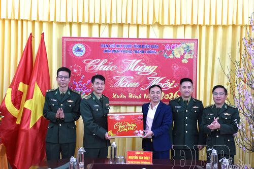 Phó Chủ tịch UBND tỉnh Nguyễn Văn Đoạt chúc tết Đồn Biên phòng Thanh Luông và gia đình chính sách