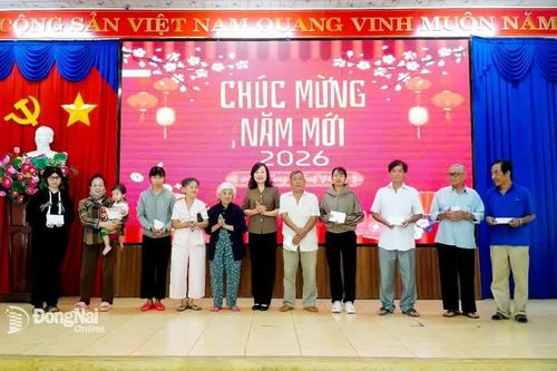 Phó Bí thư Tỉnh ủy Huỳnh Thị Hằng tặng quà Tết người dân khó khăn phường Bình Long