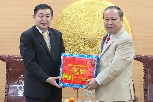 Đoàn đại biểu cấp cao tỉnh Salavan thăm, chúc Tết tỉnh Gia Lai