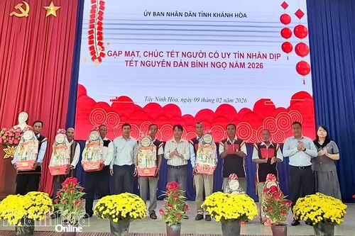 Sở Dân tộc và Tôn giáo gặp mặt, chúc Tết người có uy tín tại 2 xã Tây Ninh Hòa và Nam Ninh Hòa