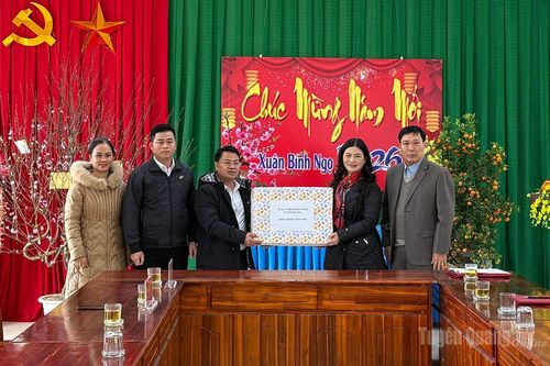 Các đồng chí lãnh đạo tỉnh và ngành thăm, chúc Tết các đơn vị
