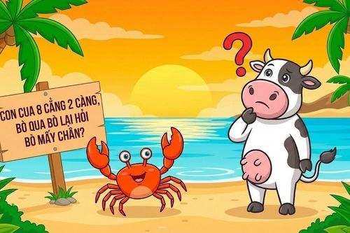 Con cua 8 cẳng 2 càng, bò qua bò lại hỏi bò mấy chân?