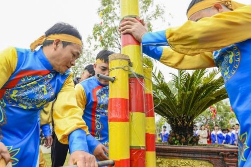 Lễ thượng nêu Tết xưa theo phong tục cung đình của vương triều Hồ được tái hiện