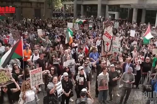 Hàng nghìn người Australia biểu tình phản đối Tổng thống Israel I. Herzog