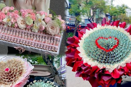'Hoa tiền' mệnh giá 500.000 đồng: Xu hướng quà Valentine xa xỉ lên ngôi