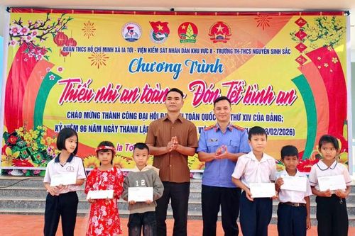 VKNSD khu vực 8 - Quảng Ngãi tổ chức chương trình 'Thiếu nhi an toàn, đón Tết bình an'