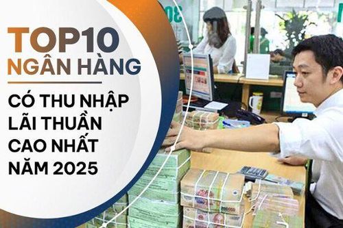 TOP 10 ngân hàng có thu nhập lãi thuần cao nhất năm 2025