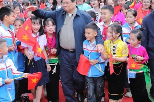Thủ tướng Phạm Minh Chính dự lễ khởi công Trường liên cấp Cẩm Thạch tại Thanh Hóa