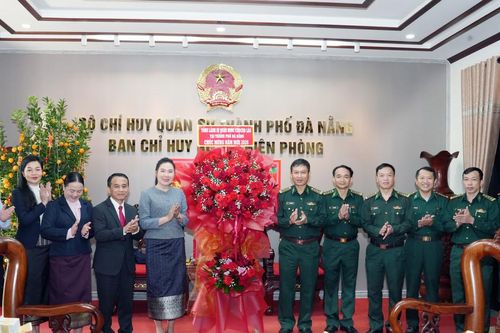 Tân Tổng Lãnh sự Lào tại Đà Nẵng chào xã giao và chúc Tết Bộ đội Biên phòng thành phố Đà Nẵng