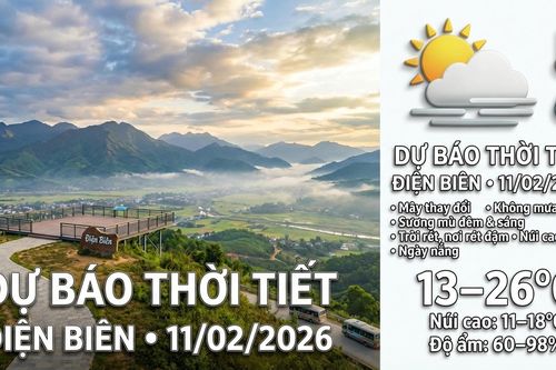 Bản tin Dự báo thời tiết ngày 11/2/2026