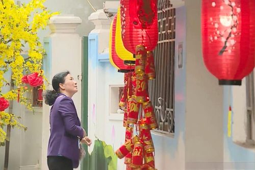 Trang hoàng ngõ phố chuẩn bị đón xuân