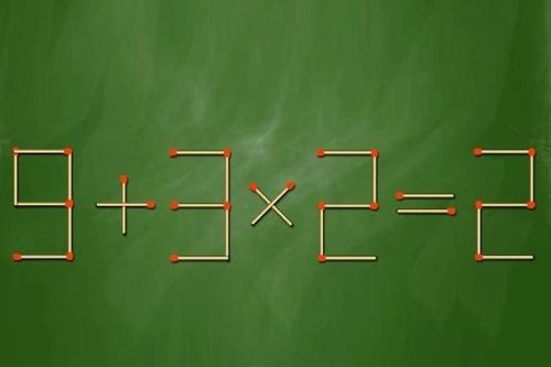 Di chuyển một que diêm để phép Toán thành đúng, bạn làm trong bao lâu?