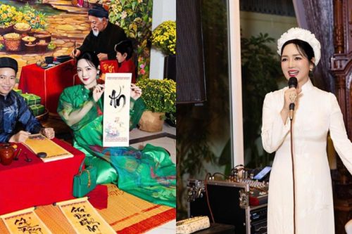 Không khí Tết rộn ràng trong bữa tiệc tất niên ở biệt thự 1000m2 của Giáng My