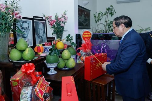Thủ tướng Phạm Minh Chính dâng hương các cố lãnh đạo Đảng, Nhà nước và thăm, chúc Tết nguyên lãnh đạo Đảng, Nhà nước