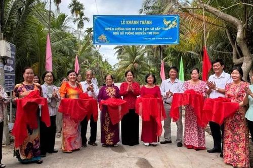 Khánh thành đường vào Di tích lịch sử cấp tỉnh Nhà Nữ tướng Nguyễn Thị Định