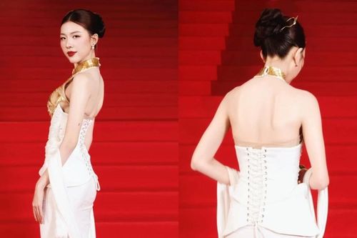 'Em xinh' Lamoon khoe lưng trần không tì vết, thần thái cuốn hút trên thảm đỏ