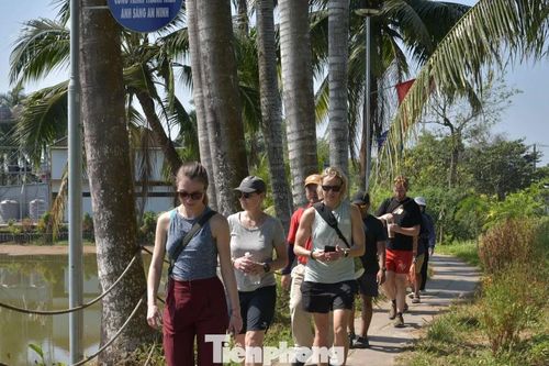 Khách Tây 'ăn Tết' sớm ở Cồn Sơn
