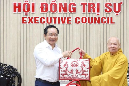 Chủ tịch TPHCM thăm, chúc tết lãnh đạo Trung ương Giáo hội Phật giáo Việt Nam
