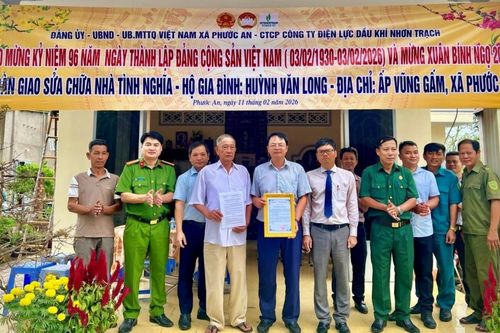 PV Power NT bàn giao công trình sửa chữa nhà tình nghĩa tại Đồng Nai