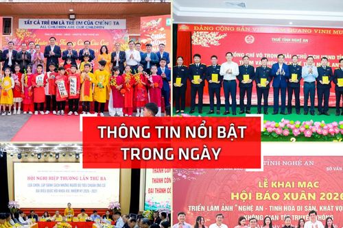 Nghệ An: Thông tin nổi bật ngày 11/2