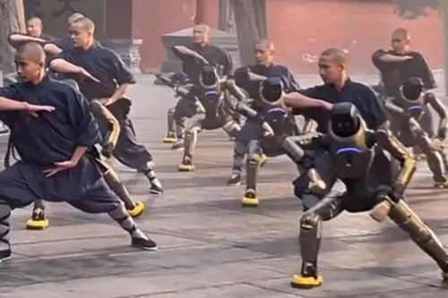 Video quay cảnh đoàn quân robot hình người luyện võ tại Thiếu Lâm Tự gây sốt mạng