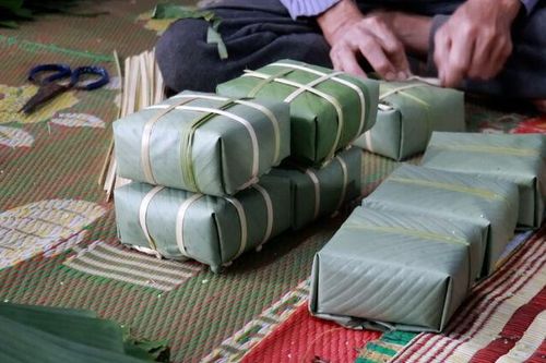 Rộn ràng làng bánh tét mặt trăng Đại An Khê
