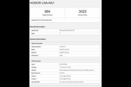 Lộ diện HONOR 600 Lite trên Geekbench: Chip Dimensity 7100 và sức mạnh phân khúc tầm trung