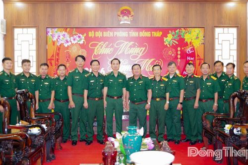 Phó Tư lệnh Quân khu 9 thăm, chúc tết Ban Chỉ huy Bộ đội Biên phòng Đồng Tháp