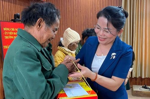 Trưởng ban Tuyên giáo và Dân vận Tỉnh ủy thăm, chúc Tết các xã và tặng quà gia đình chính sách