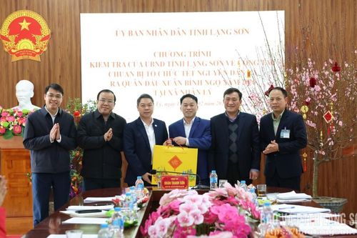 Lãnh đạo UBND tỉnh thăm, chúc tết và kiểm tra công tác chuẩn bị tết tại xã Chiến Thắng, Nhân Lý