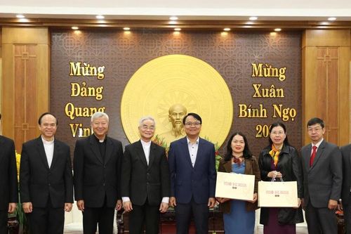 Lãnh đạo Tỉnh ủy Lâm Đồng tiếp đoàn Tòa Giám mục Giáo phận Đà Lạt