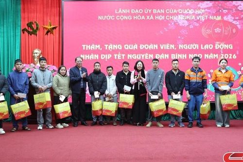 Trao quà Tết cho đoàn viên, người lao động tại xã Bắc Yên