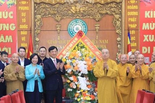Bí thư Thành ủy Nguyễn Duy Ngọc thăm, chúc Tết Giáo hội Phật giáo Việt Nam và các đơn vị quân đội, công an