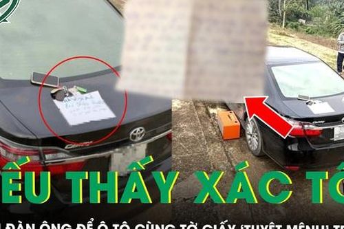 Người đàn ông có biểu hiện bất thường, để ô tô cùng tờ giấy 'tuyệt mệnh' trên bờ hồ