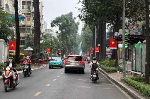 Khánh thành 'Đường cờ Tổ quốc' tại phường trung tâm ở Thành phố Hồ Chí Minh
