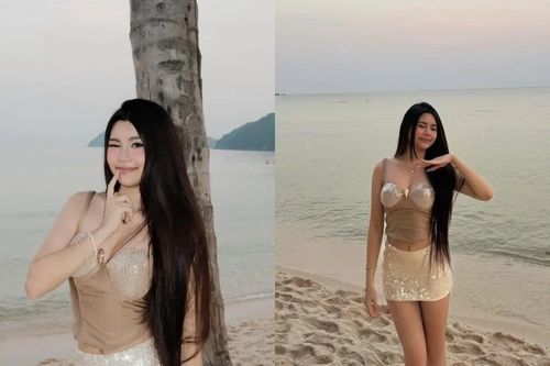 Con gái út MC Quyền Linh check-in ở biển quyến rũ hết mức