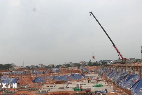 Bắc Ninh: Xuyên Tết thi công trên công trường Cảng Hàng không Quốc tế Gia Bình