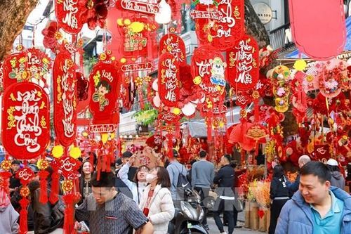 Chợ hoa Hàng Lược rộn ràng sắc Xuân giữa lòng phố cổ