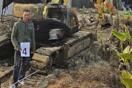 Công an Bắc Ninh làm rõ đối tượng đốt xe máy xúc do mâu thuẫn