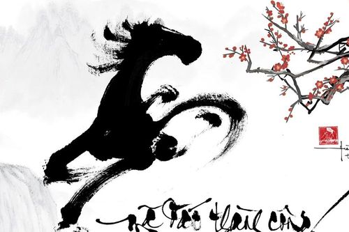 Độc đáo chân dung tuấn mã từ nét bút họa tự và thư pháp chữ Việt