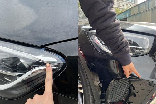Công an thông báo chiếc Mercedes-Ben GLC 200 bị cào xước thiệt hại hơn 56 triệu