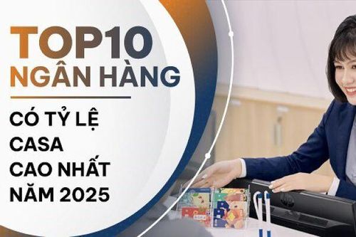 TOP 10 ngân hàng có tỷ lệ CASA cao nhất năm 2025: MB dẫn đầu, PGBank tăng mạnh nhất