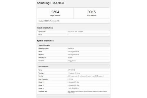 Galaxy S26 Plus bản quốc tế lộ điểm hiệu năng với chip Exynos 2600 mới