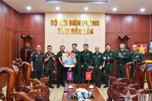 Đoàn đại biểu Tiểu khu Quân sự Mondulkiri thăm, chúc Tết