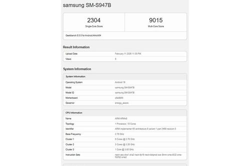 Galaxy S26 Plus bản quốc tế lộ diện trên Geekbench với chip Exynos 2600